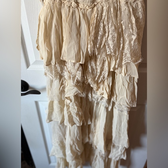 Anthropologie Corset Tiered Lace Ruffle Dress Size Medium - Picture 10 of 15
